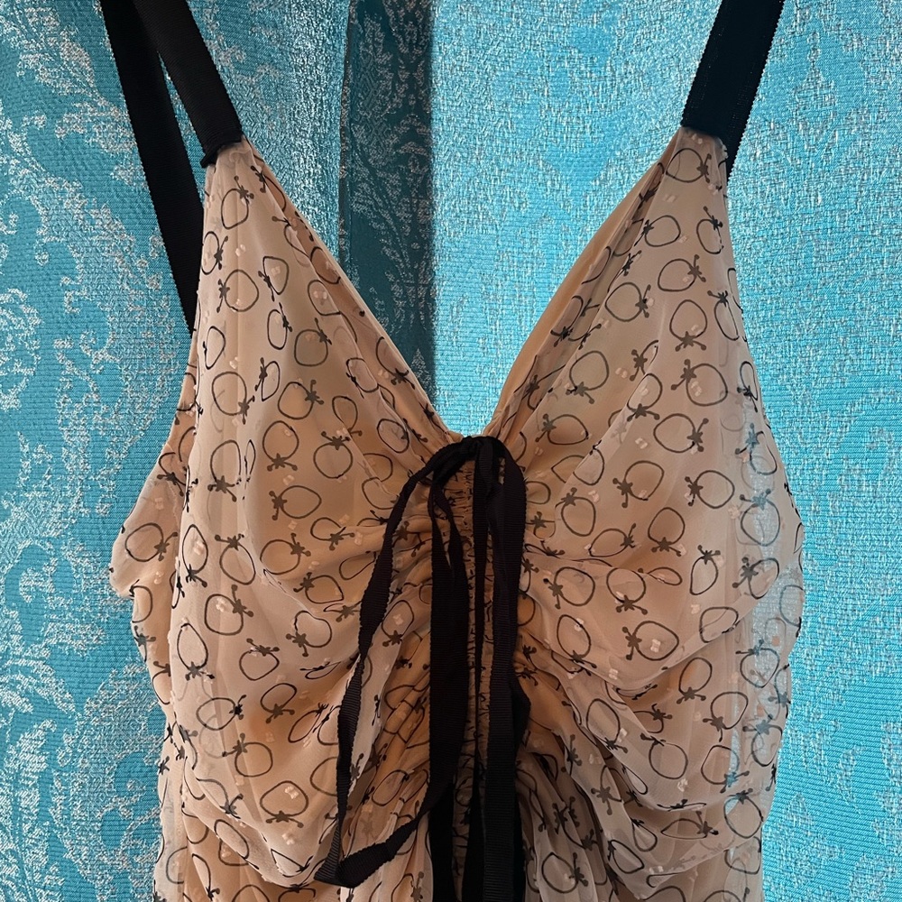 STUNNING MAX STUDIO SHEER RUFFLE DRESS NWT